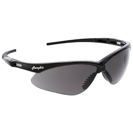 Mcr Safety Memphis (MP1), Safety Glasses, Anti-Fog, Gray Lens, Black Frame, Half Frame, 12 PK MP112AF